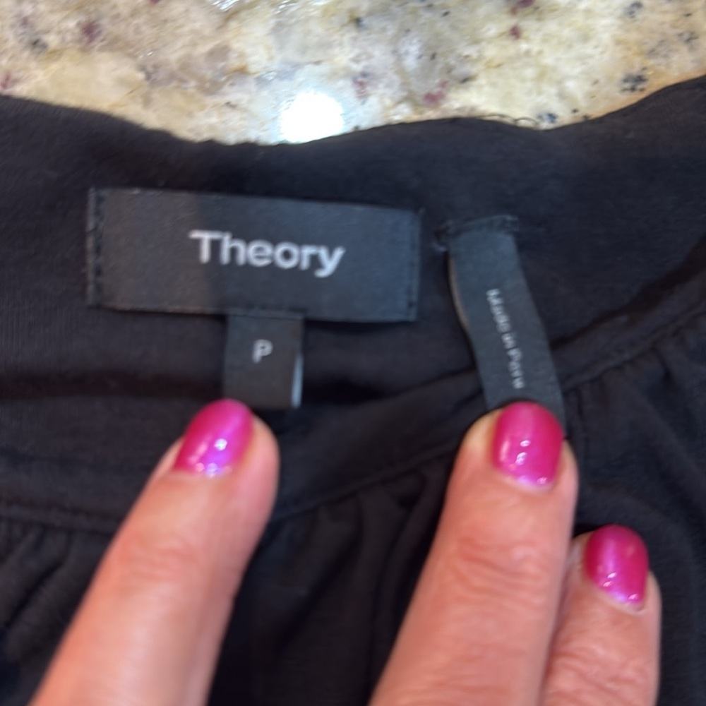💋Theory short sleeve sheath dress black Size Petite - Picture 5 of 8